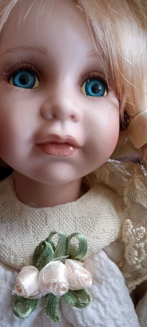 Easter  Bisque Doll with Cloth Rabbit