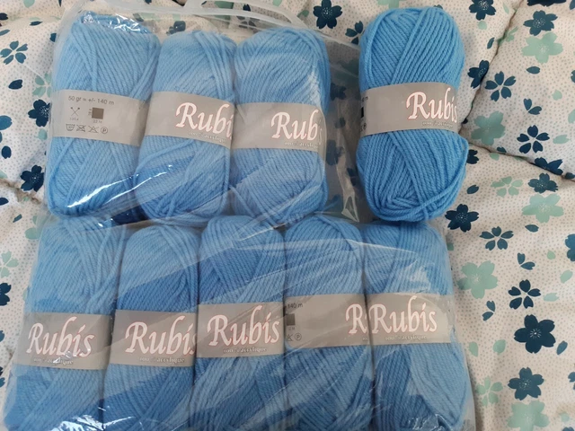 Lot De 10 Pelotes De Laine Mérinos - Gris Anthracite - Fabriqué En France - Pour Tricot/crochet