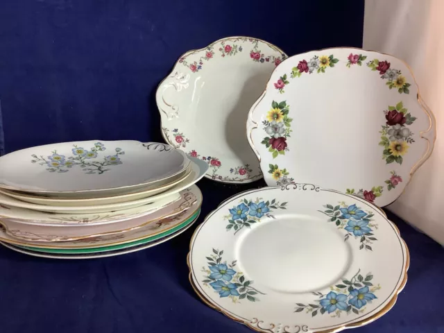 Choice Of Pretty Vintage China Cake Plates Bread Plates  Sandwich Plates 3