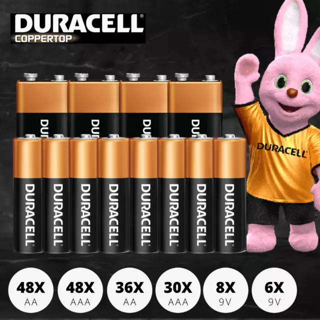 Genuine Duracell Batteries Battery AA AAA 9V Alkaline AU Stock Single Use