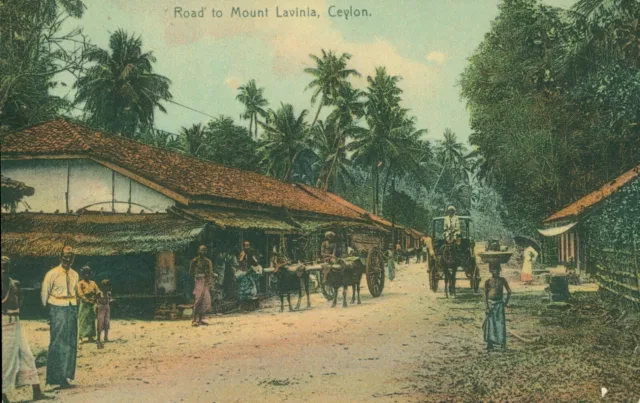 Road to Mount Lavinia, Colombo, Ceylon. Sri Lanka (Plate & Co.) 1900s