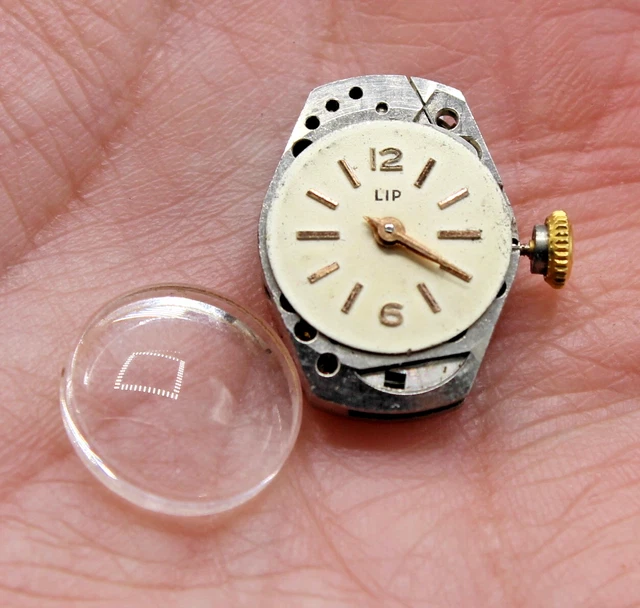 Ancien Verre De Montre (cristal) Pour Mouvement LIP Directime - Pièce Détachée Vintage - Occasion