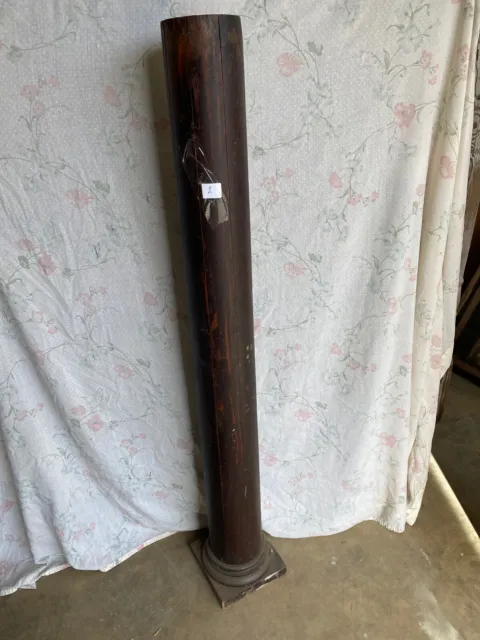 Salvage Architectural - 54" Turned Round Brown Column / Post    (2