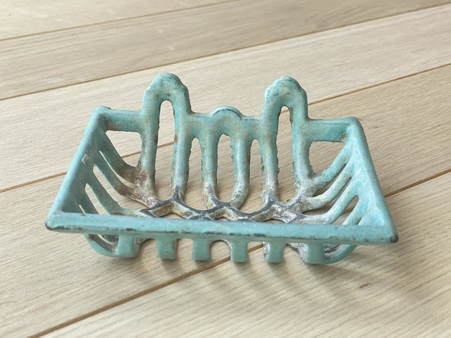 ANCIEN GRAND porte savon mural double en faience art déco EUR 55,00 - FR