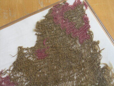 Ancient Pre Columbian Chancay Colorful Net / Gauze Textile Fragment 12x16" Case 4