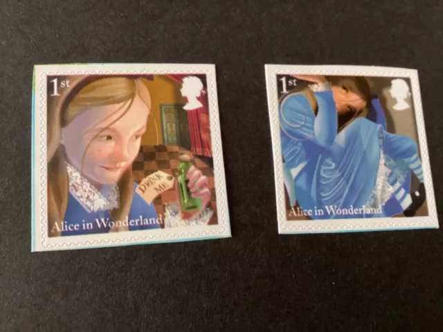 Great Britain 2015 Alice in Wonderland self adhesives SG 3668-3669 Mnh.