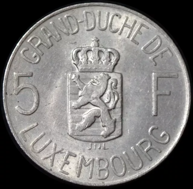 Luxembourg 5 Francs 1962 Charlotte Coin WCA 4952