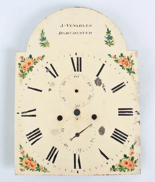 English 8 day grandfather clock painted dial only @ 1795 Original Signed