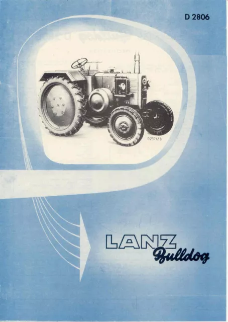 LANZ Bulldog 7 different A4 Brochures - reprints 3