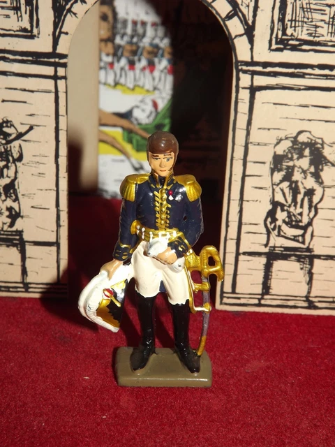 FIGURINE CBG MIGNOT PLOMB CAVALIER SOLDAT AIDE DE CAMP DE