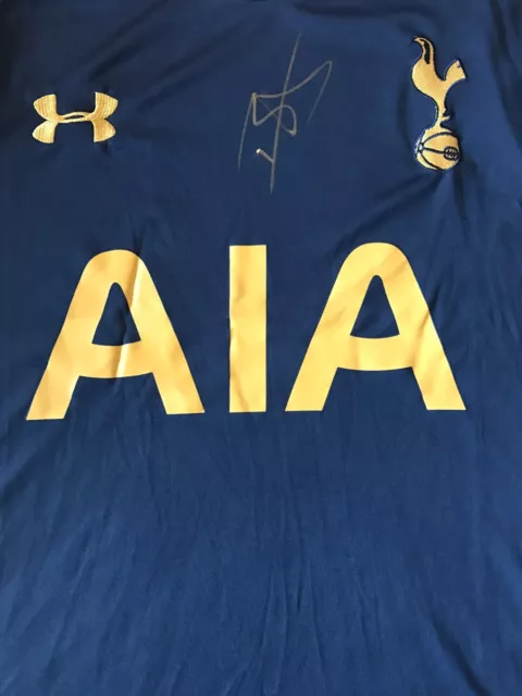 Camicia Tottenham Hotspur Firmata A Mano Dele Alli Blu/Oro 2016/17 Proof.