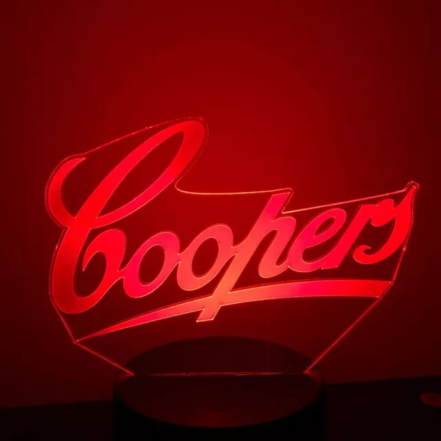 COOPERS PALE ALE BEER LAGER BAR 3D Night Light  LED 7 Colour Touch Table Lamp