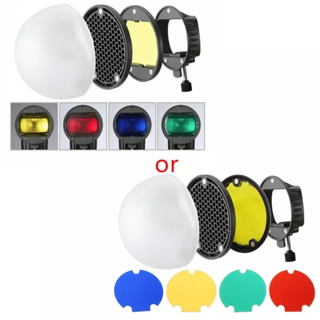 Camera Flash Diffuser with Color Filter Honeycomb Grid for Speedlight Kit