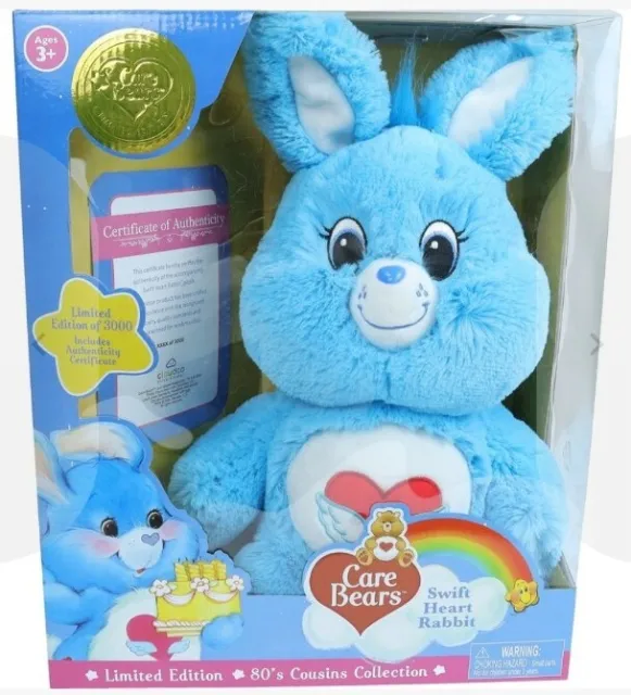 Care Bears 80's Cousin ~ Swift Heart Rabbit ~ Limited Edition Plush ~ SEE PICS