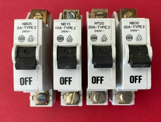 Wylex NB Series Type 2 NB05 NB10 NB15 NB20 NB30 NB40 MCB