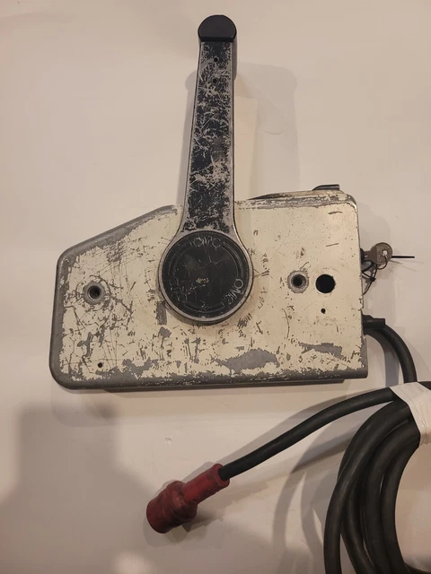 JOHNSON EVINRUDE Side Mount Control Box power cable 16ft Ignition Key ...
