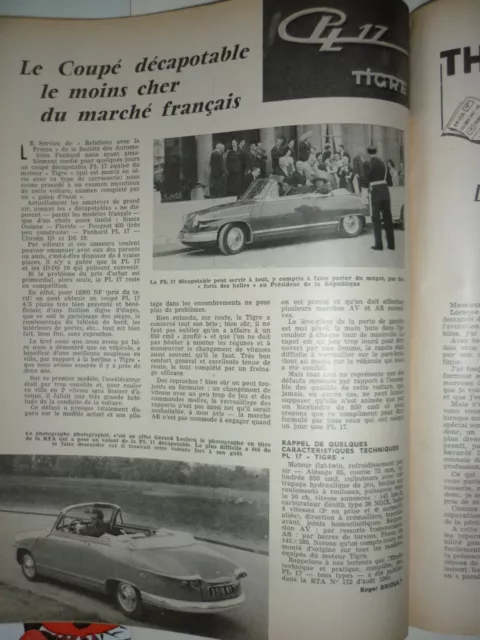 Revue Technique Automobile RTA 183 1961 SUNBEAM Alpine Rapier moteur Willeme 3