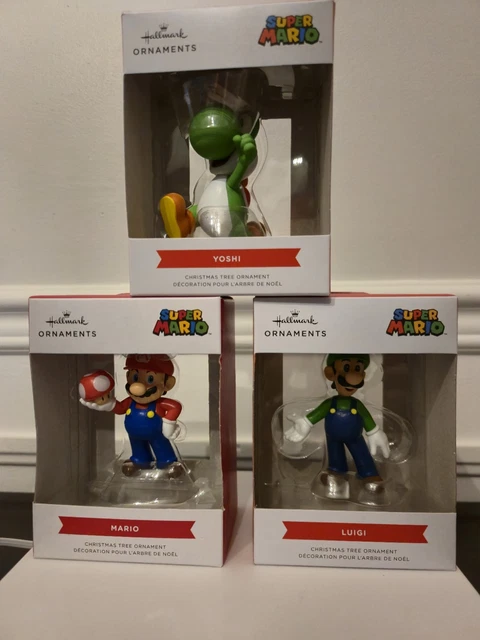 HALLMARK SUPER MARIO Brothers Mario Luigi And Yoshi Resin Ornament - Main Image