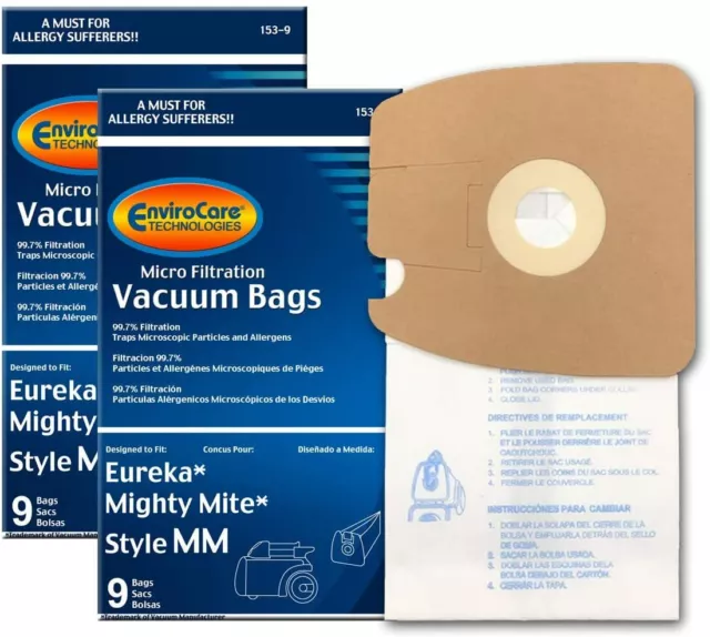 Eureka MM Vacuum Bags Fits Mighty Mite Vacuums Replaces Part # 60295 60297 18pk