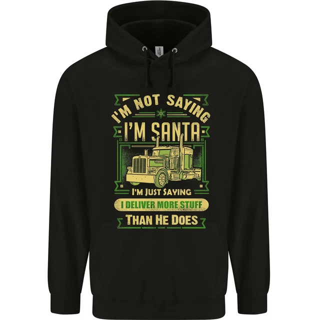 Felpa con cappuccio 80% cotone 80% cotone autista consegna Natale