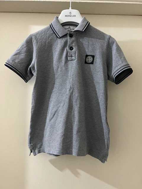 Boys Stone Island Junior Boys Grey Polo Shirt.Age 8”..Mens.Jeans/Jacket/Jumper