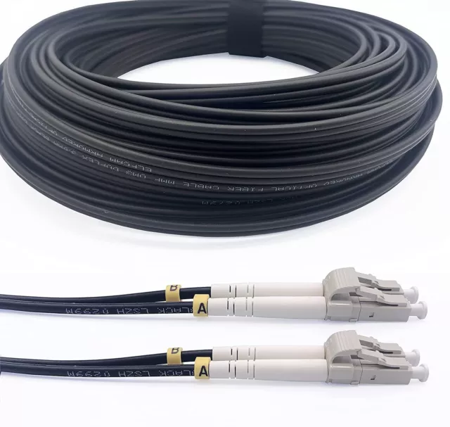 Câble à Fibre Optique en Acier Blindé pour Extérieur et Intérieur LC/UPC OM3