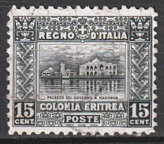 Italia-Colonie Eritrea 1928-29 Sogg. Africani c.15 Dent. 11  Sassone 131