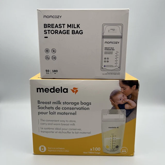 Breast Milk Storage Bags Lot Of 2 - Medela 100 Bags - Momcozy 50 Bags