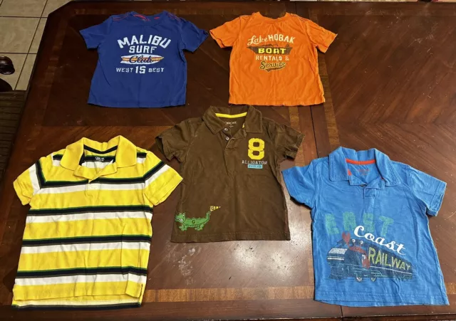 Boys Cherokee Size 3t Lot Set of 5 Shirts Tops Polo Collared