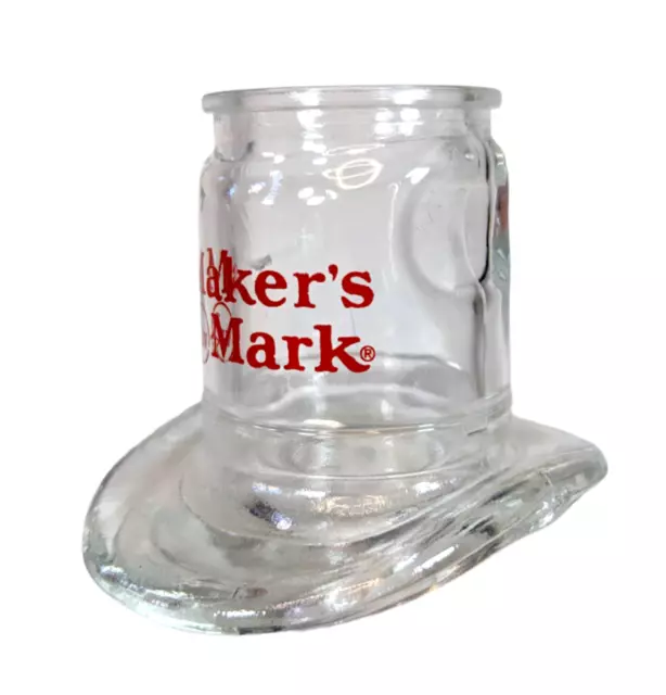 1997 Vintage Makers Mark Bourbon Whiskey Cowboy Hat Shot Glass Collectible Top