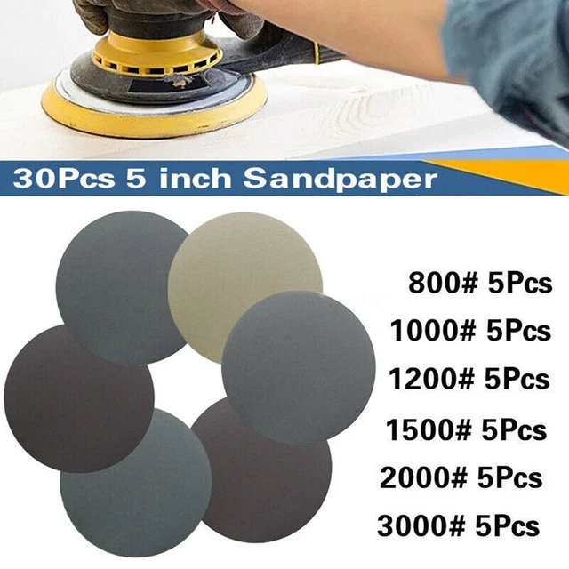 5 Cales à Poncer 6 Pouces En Mousse PU - Poignée Ergonomique, Velcro - Pour Bois, Métal, Carrelage - 4