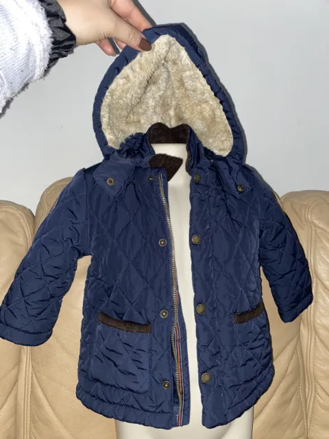 mayoral baby boys warm hooded jacket age 9-12 month