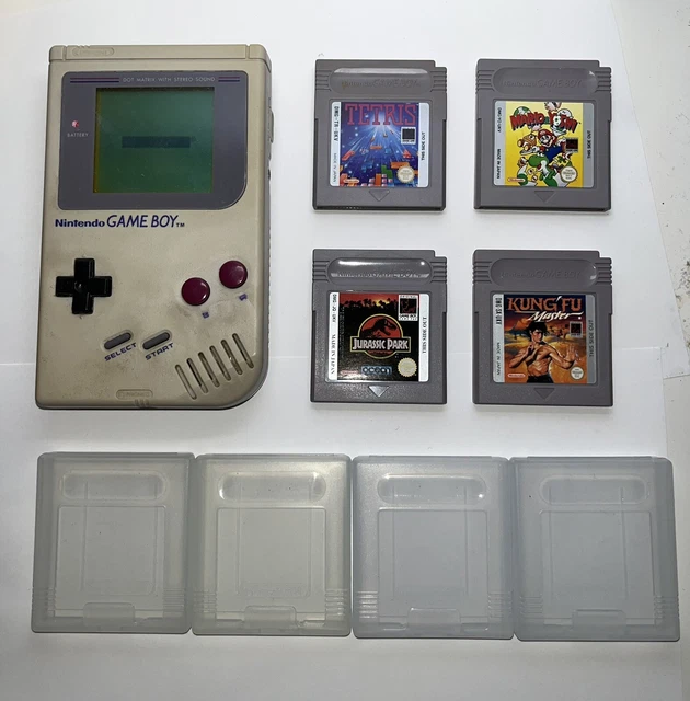 Nintendo Game Boy 1989 DMG - 01 WORKING With TETRIS + Other Games