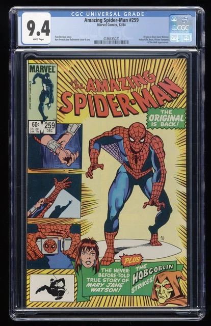 Amazing Spider-Man #259 CGC NM 9.4 White Pages Hobgoblin! Marvel 1984