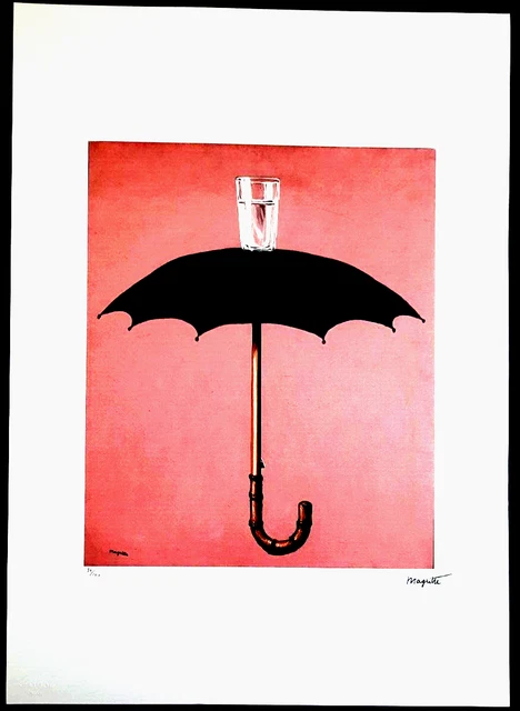RENE MAGRITTE-REPRODUKTION LITHOGRAPHIE -70x50 Limitierte Auflage Nr.70 ...