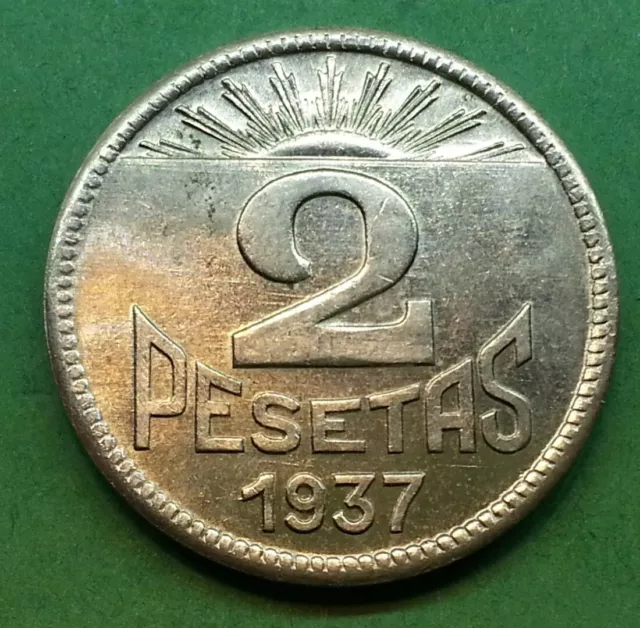 2 Pesetas 1937 CONSEJO DE ASTURIAS Y LEÓN SIN CIRCULAR SC