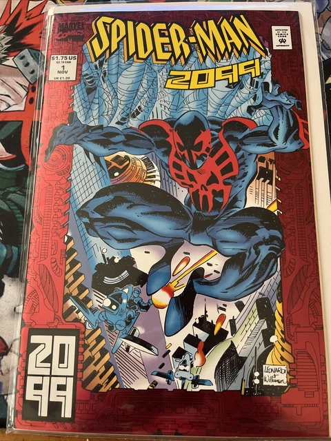 MARVEL SPIDER-MAN 2099 Vol 1 #1 Nov 92 BRIGHT RED FOIL COVER V Nice High Grade!