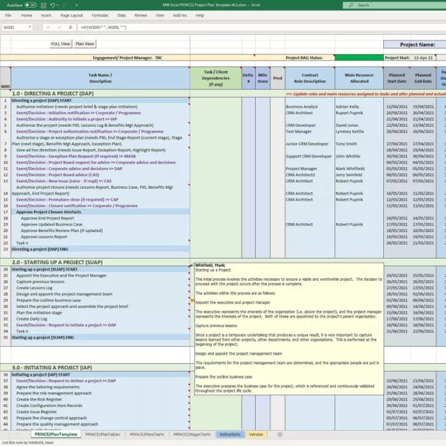 PRINCE2 & Agile Scrum Project Management Templates | MS Project Excel PowerPoint