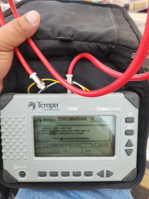 Tempo CableScout TV90 Coax CATV TDR Cable Tester w/ STD Option USA