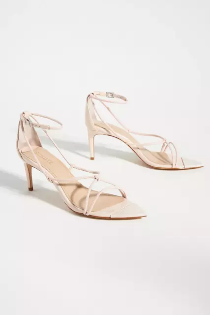 NWOT Schutz Pamela Mid Heels Size 8.5 B IN NUDE