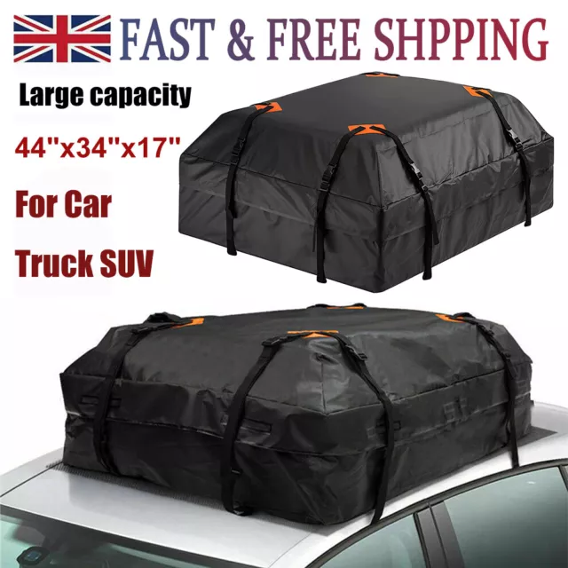 420D Car Roof Bag Folding Top Box Storage Rack Travel Luggage Waterproof SUV Van