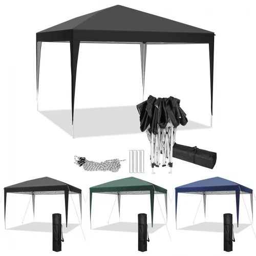 3x3m Faltpavillon Partyzelt Pavillon Wasserdicht Garten Zelt mit 4 Sandsack DHL
