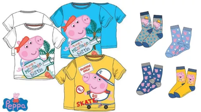 T-shirt e calzini ufficiali Peppa Pig Bing Bunny sole estivo bambine età 1-6