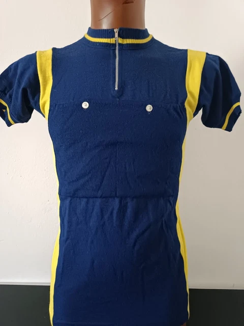 Maillot Cyclisme Vintage Eroica – 80% Laine – Taille S – Années 70
