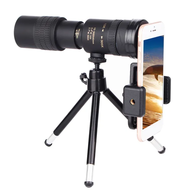 10-300X40mm BAK4 Prisma Monocular Telescopio Lpectivo con Smartphone Soporte X9O5