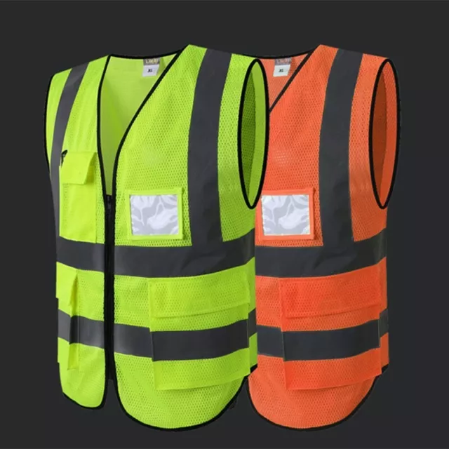 Lightweight Reflective Vest with Multiple Pockets Stay Organized on the Move