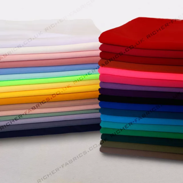 100% Polyester Interlock Stretch Jersey Lining Fabric Material 150cm Wide
