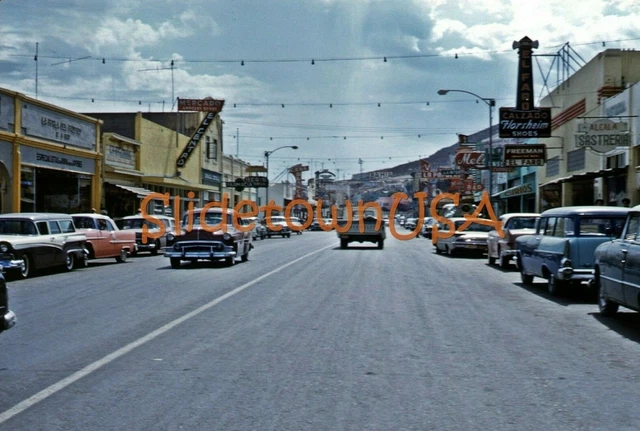 Vtg 1960's Orig Photo Slide Street Scene Downtown Ensenada Mexico X1L142