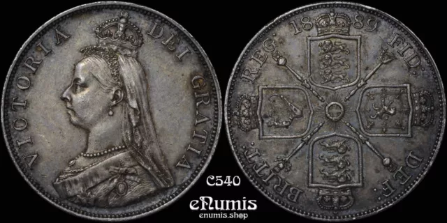Great Britain, Victoria, Double Florin 1889, toned, aUNC