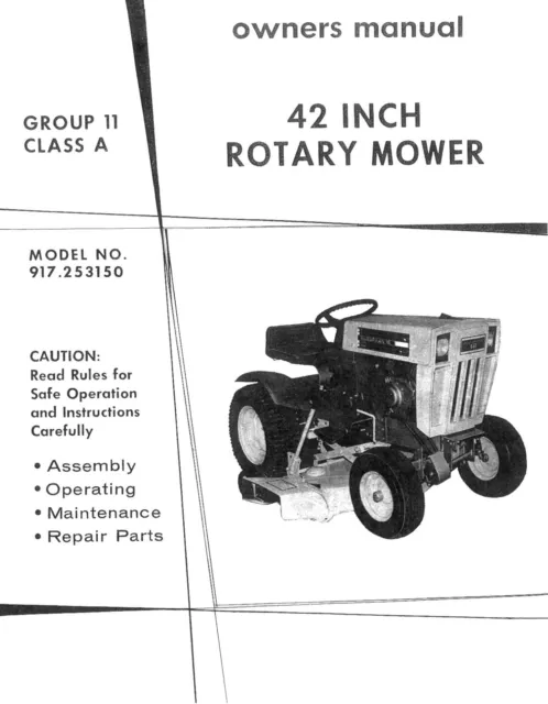 Craftsman gt5000 parts manual deals